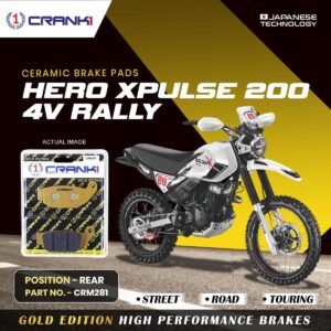 Ceramic Brake Pads For Hero Xpulse 200 4V Rally - Rearξ- CRM281 - 1 Set