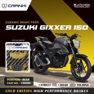 Ceramic Brake Pads For Suzuki Gixxer 150 - Rearξ- CRM281 - 1 Set