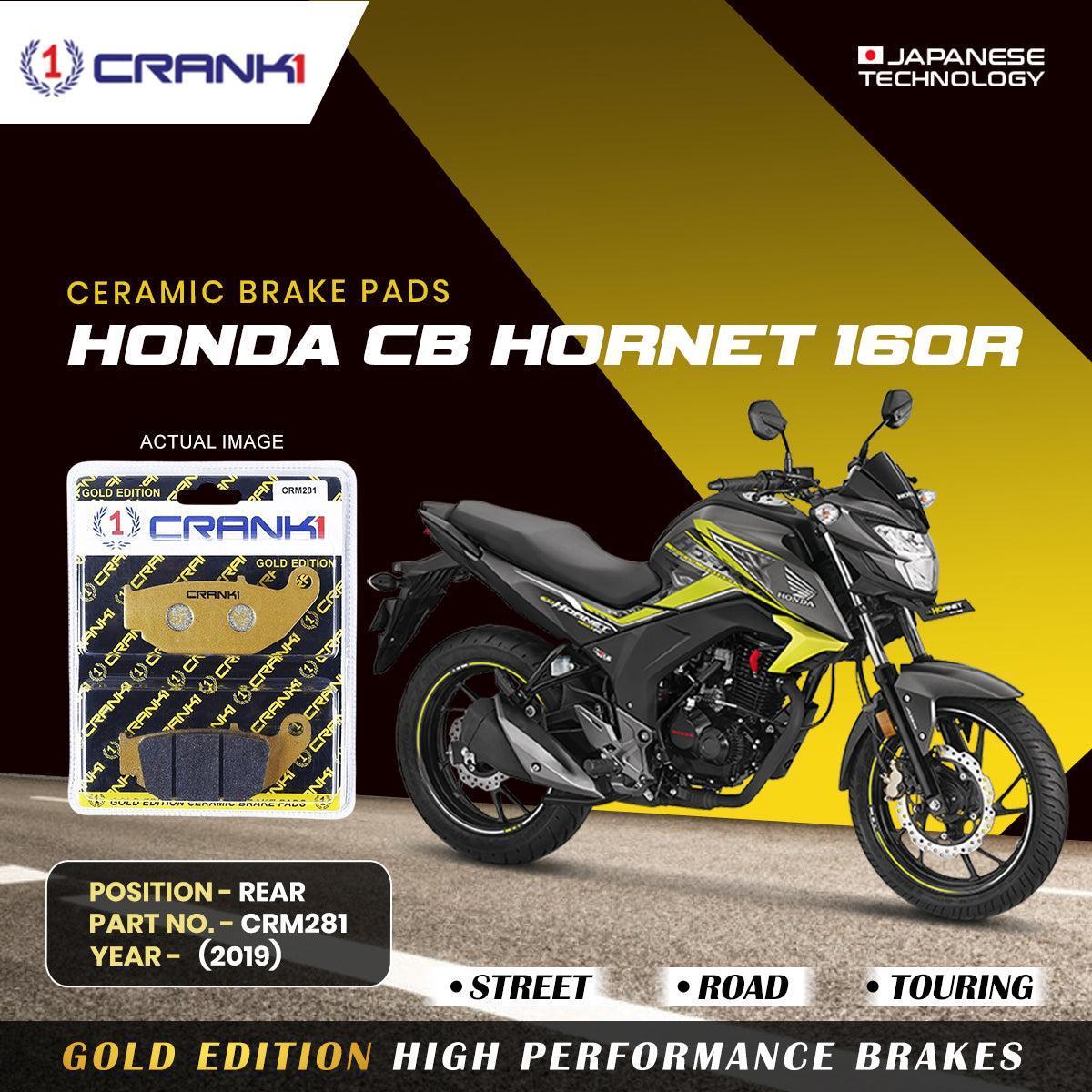 Ceramic Brake Pads For Honda CB Hornet 160R (2019) - Rearξ- CRM281 - 1 Set