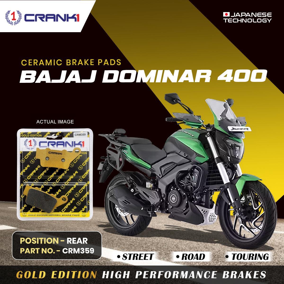 Ceramic Brake Pads For Bajaj Dominar 400ξ- Rear - CRM359 - 1 Set