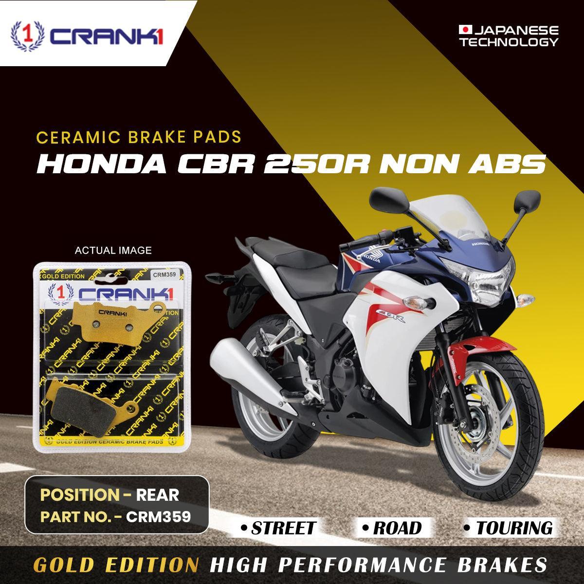 Ceramic Brake Pads For Honda CBR 250R NON ABS - Rear - CRM359 - 1 Set