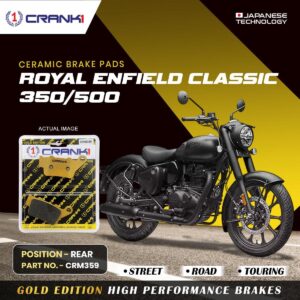 Ceramic Brake Pads For Royal Enfield Classic 350/500 - Rear - CRM359 - 1 Set