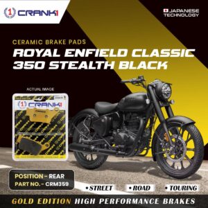 Ceramic Brake Pads For Royal Enfield Classic 350 Stealth Black - Rear - CRM359 - 1 Set