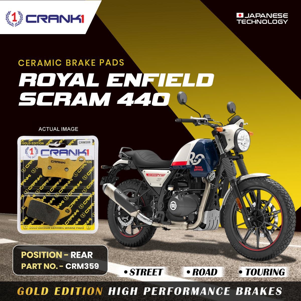 Ceramic Brake Pads For Royal Enfield Scram 440 - Rear - CRM359 - 1 Set