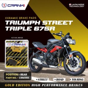 Ceramic Brake Pads For Triumph Street Triple 675 R - Rear - CRM359 - 1 Set