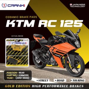 Ceramic Brake Pads For KTM RC 125 (2012-2023) - Rear - CRM359 - 1 Set