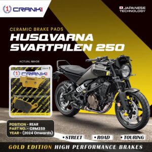 Ceramic Brake Pads For Husqvarna Svartpilen 250 (2024 Onwards) - Rear - CRM359 - 1 Set