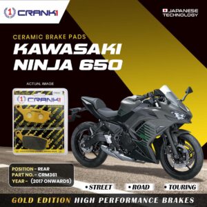 Ceramic Brake Pads For Kawasaki Ninja 650 (2017 Onwards) - Rear - CRM361 - 1 Set
