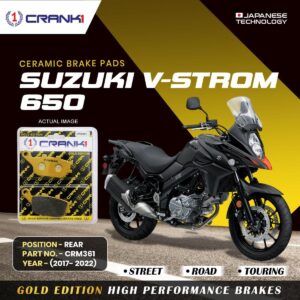 Ceramic Brake Pads For Suzuki V-Strom 650 (2017-2022) - Rear - CRM361 - 1 Set