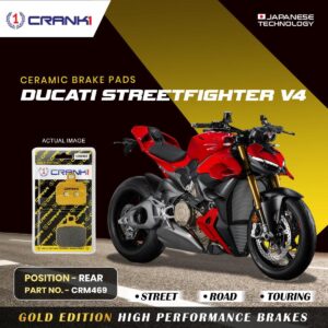 Ceramic Brake Pads For Ducati Streetfighter V4 - Rear - CRM469 - 1 Set