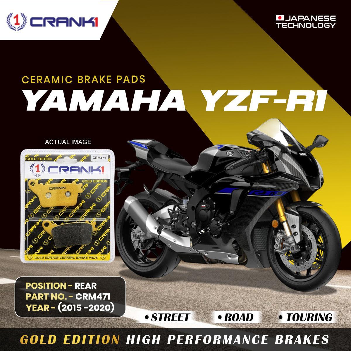 Ceramic Brake Pads For Yamaha YZF-R1ξ(2015-2020) - Rear - CRM471 - 1 Set