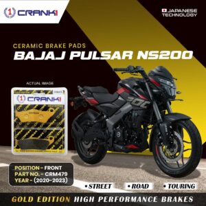 Ceramic Brake Pads For Bajaj Pulsar NS200 (2020-2023) - Front - CRM479 - 1 Set
