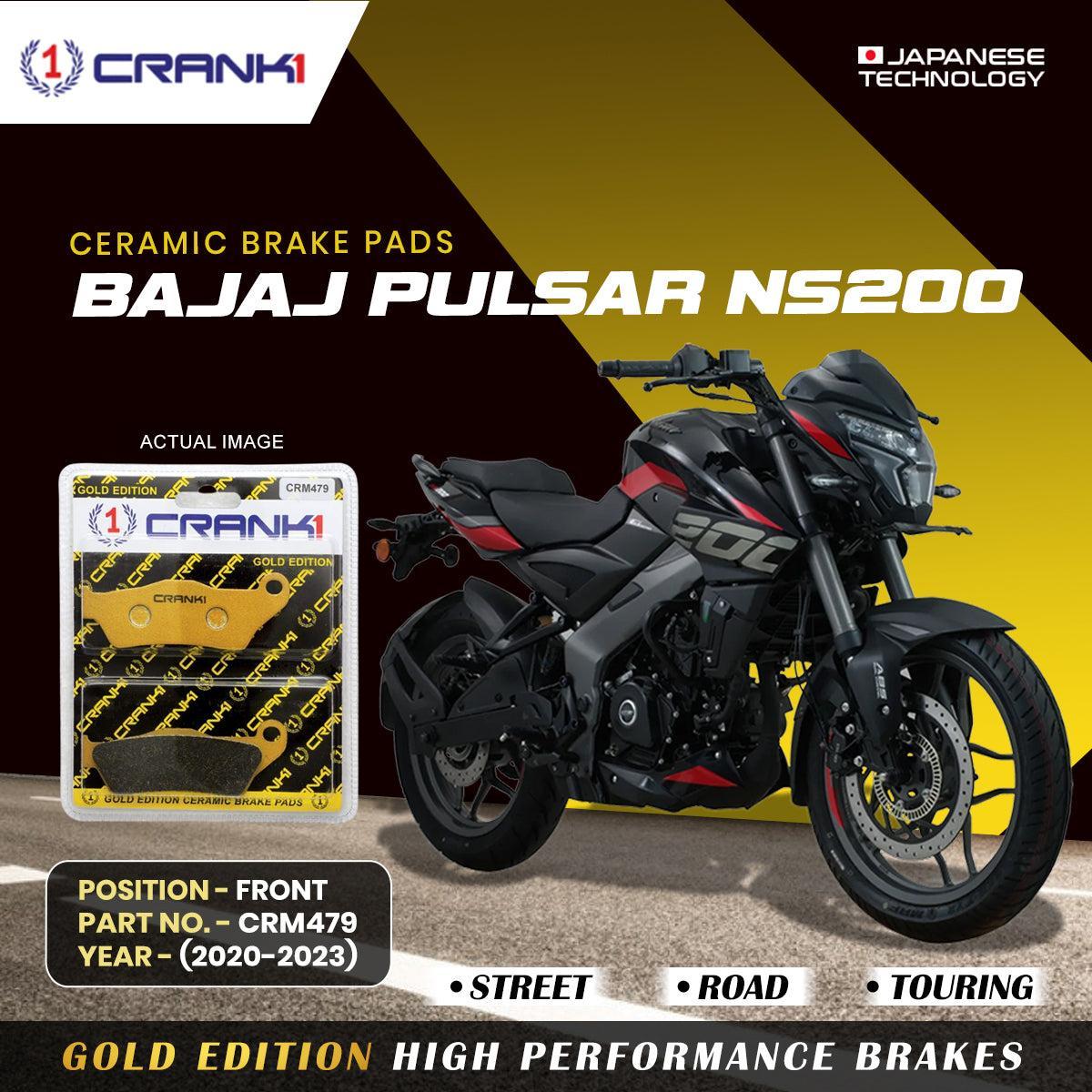 Ceramic Brake Pads For Bajaj Pulsar NS200 (2020-2023) - Front - CRM479 - 1 Set
