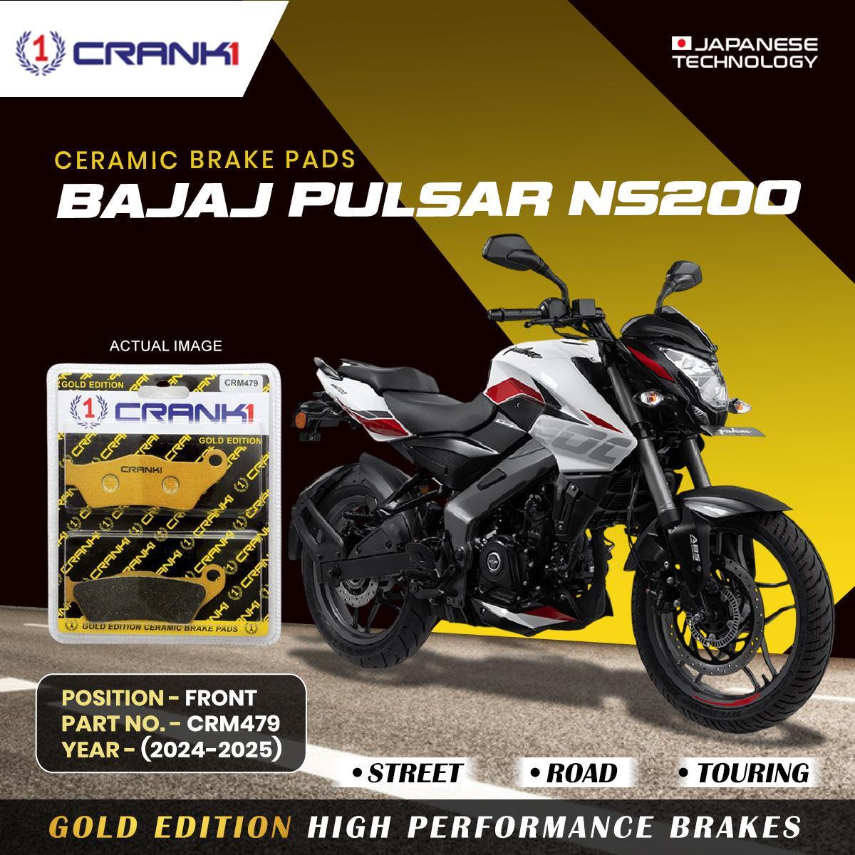 Ceramic Brake Pads For Bajaj Pulsar NS200 (2024-2025) - Front - CRM479 - 1 Set
