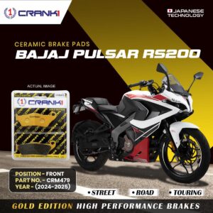 Ceramic Brake Pads For Bajaj Pulsar RS200 (2024-2025) - Front - CRM479 - 1 Set