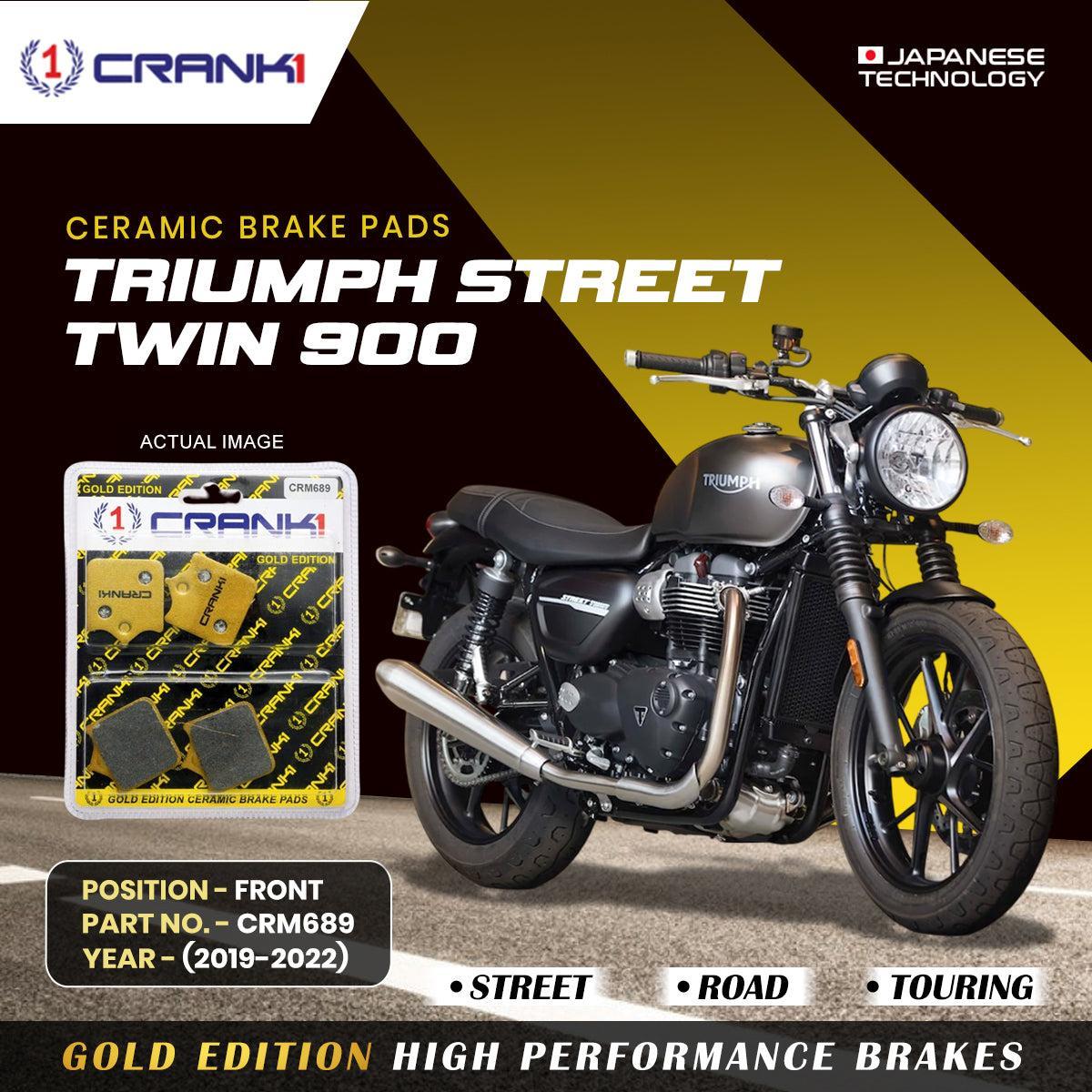 Ceramic Brake Pads For Triumph Street Twin 900 (2019-2022) - Front - CRM689 - 1 Set