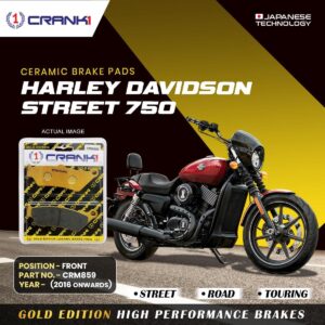 Ceramic Brake Pads For Harley Davidson Street 750 (2016 Onwards) - Front - CRM859 - 1 Set