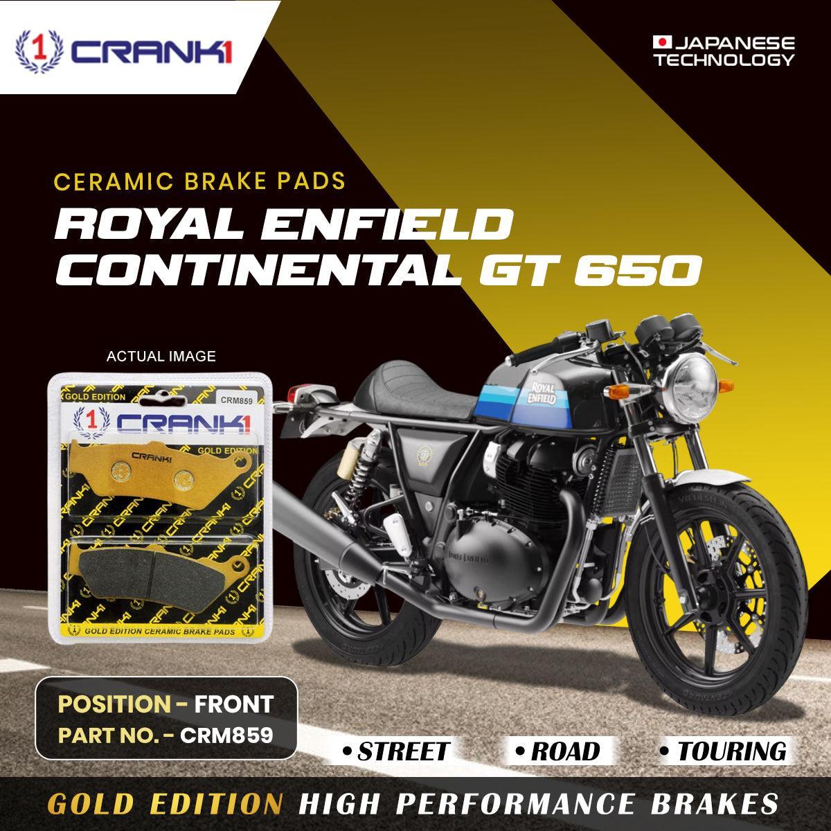 Ceramic Brake Pads For Royal Enfield Continental GT 650 - Front - CRM859 - 1 Set