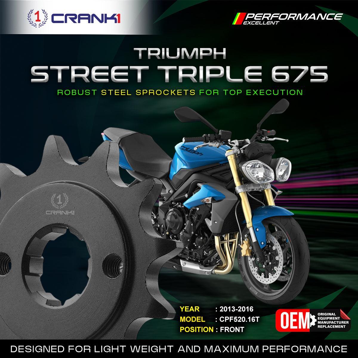 Sprocket For Triumph Street Triple 675 (2013-2016) - Front - CPF520.16T