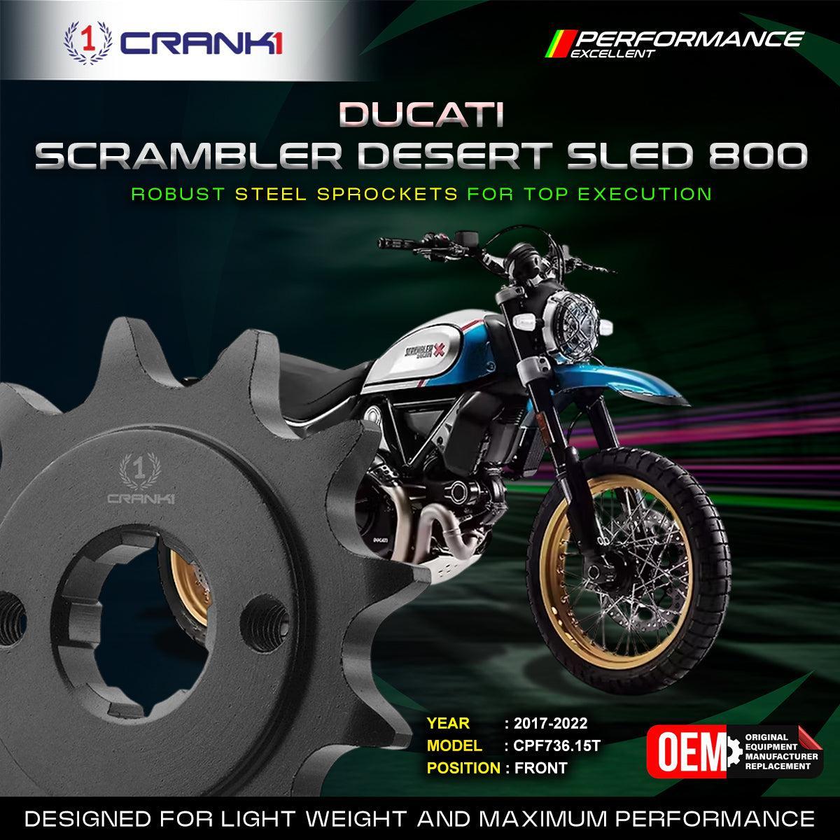 Sprocket For Ducati Scrambler Desert Sled 800 (2017-2022) - Front - CPF736.15T
