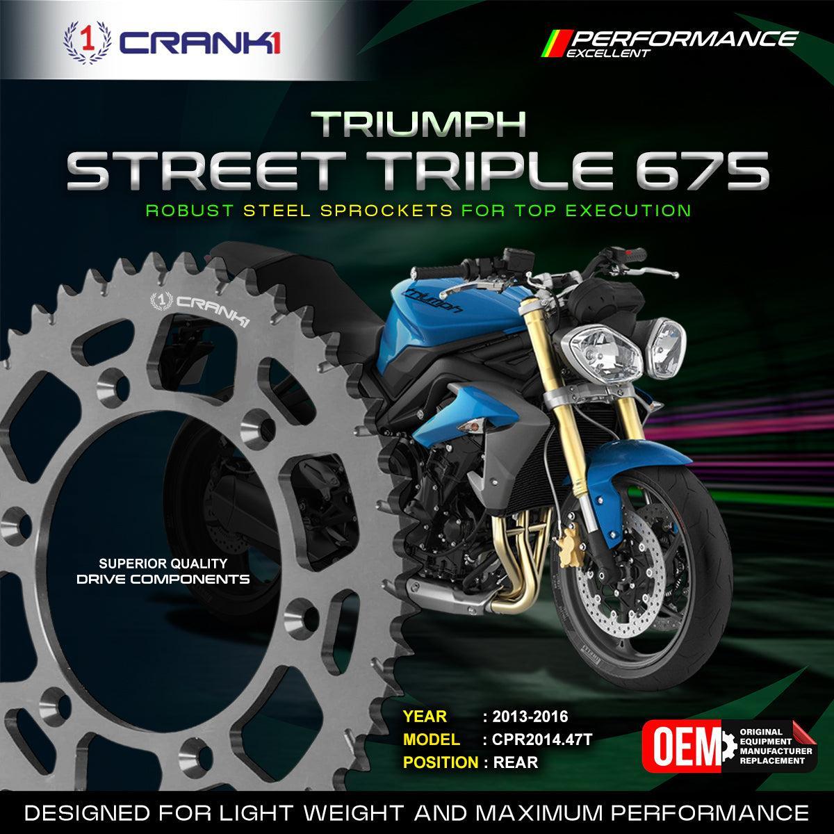 Sprocket For Triumph Street Triple 675 (2013-2016) - Rear - CPR2014.47T