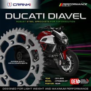 Sprocket For Ducati Diavel (2011-2018) - Rear - CPR29039-43T