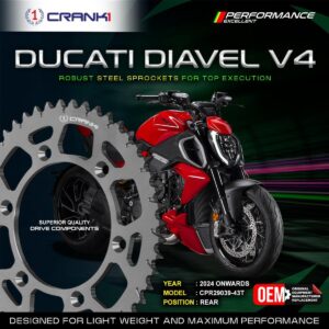 Sprocket For Ducati Diavel V4 (2024 Onwards) - Rear - CPR29039-43T