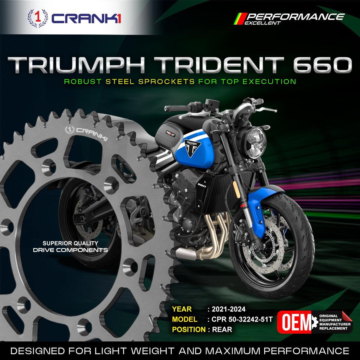 Sprocket For Triumph Trident 660 (2021-2024) - Rear - CPR50-32242-51T