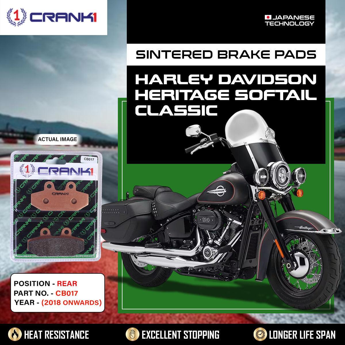 Sintered Brake Pads For Harley DavidsonξHeritage Softail Classic (2018 Onwards) - Rear - CB017 - 1 Set