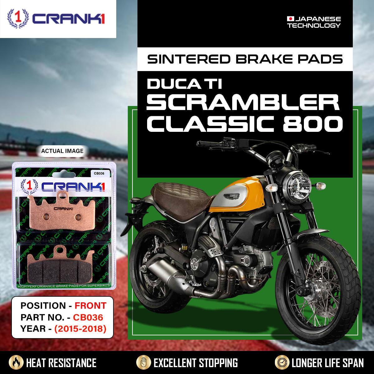 Sintered Brake Pads For Ducati Scrambler Classic 800 (2015-2018) - Front - CB036 - 2 Sets