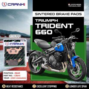 Sintered Brake Pads For Triumph Trident 660Œæ(2021 Onwards) - Rear - CB041 - 1 Set