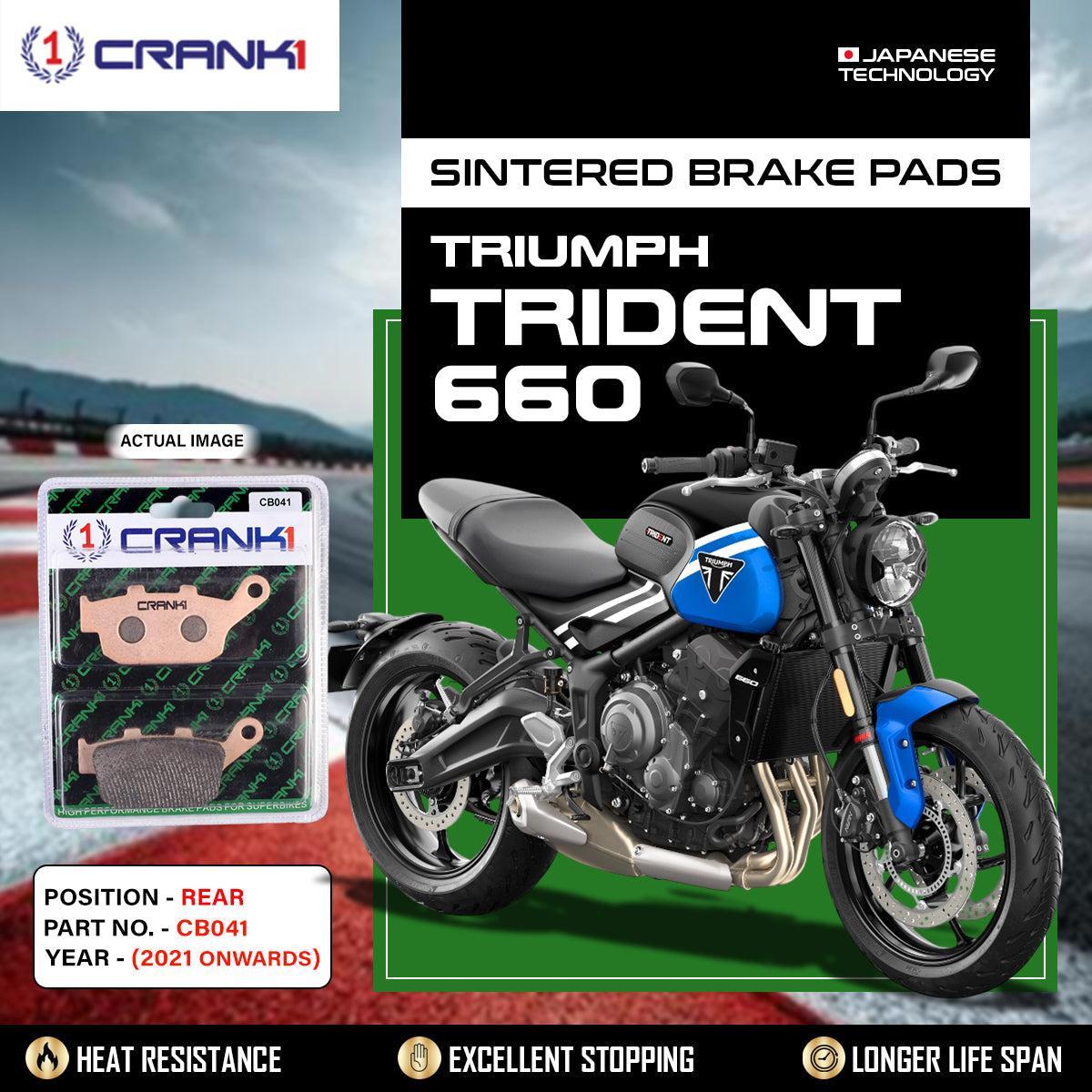 Sintered Brake Pads For Triumph Trident 660ξ(2021 Onwards) - Rear - CB041 - 1 Set