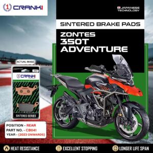 Sintered Brake Pads For Zontes 350T Adventure (2023 Onwards) - Rear - CB041 - 1 Set