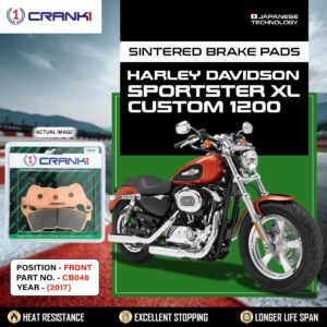 Sintered Brake Pads For Harley Davidson Sportster XL Custom 1200 (2017) - Front - CB046 - 1 Set