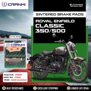 Sintered Brake Pads For Royal Enfield Classic 350/500Œæ(2016 Onwards) - Front - CB181 - 1 Set