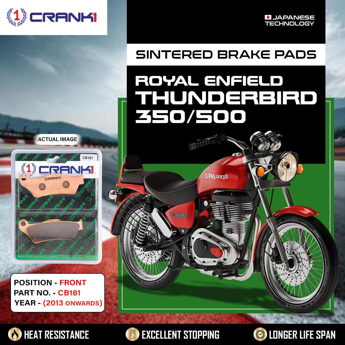 Sintered Brake Pads For Royal Enfield Thunderbird 350/500ξ(2013 Onwards) - Front - CB181 - 1 Set
