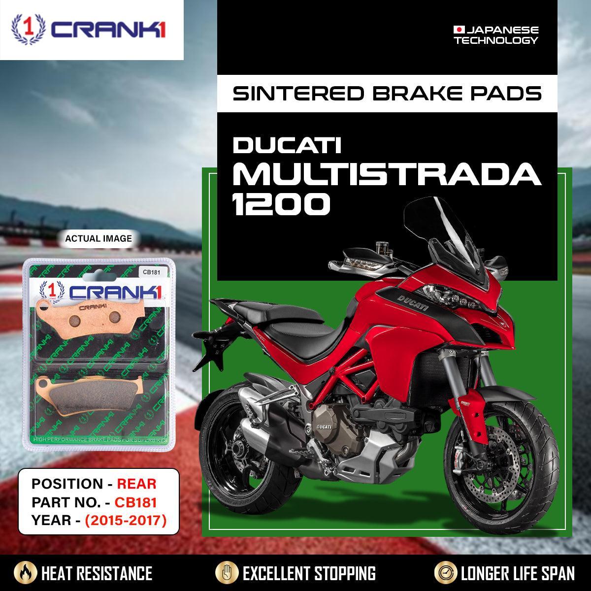 Sintered Brake Pads For Ducati Multistradaξ1200 (2015-2017) - Rear - CB181 - 1 Set