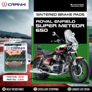 Sintered Brake Pads For Royal Enfield Super Meteor 650 - Rear - CB181 - 1 Set