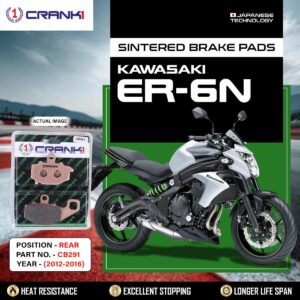 Sintered Brake Pads For Kawasaki ER-6n (2012-2016) - Rear - CB291 - 1 Set
