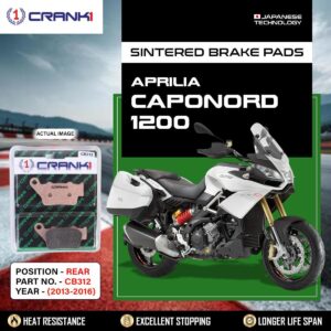 Sintered Brake Pads For Aprilia Caponord 1200 (2013-2016) - Rear - CB312 - 1 Set