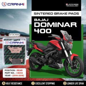 Sintered Brake Pads For Bajaj Dominar 400 (2016-2018) - Rear - CB312 - 1 Set