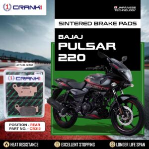 Sintered Brake Pads For Bajaj Pulsar 220 - Rear - CB312 - 1 Set