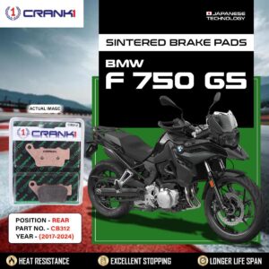 Sintered Brake Pads For BMW F 750 GS (2017-2024) - Rear - CB312 - 1 Set