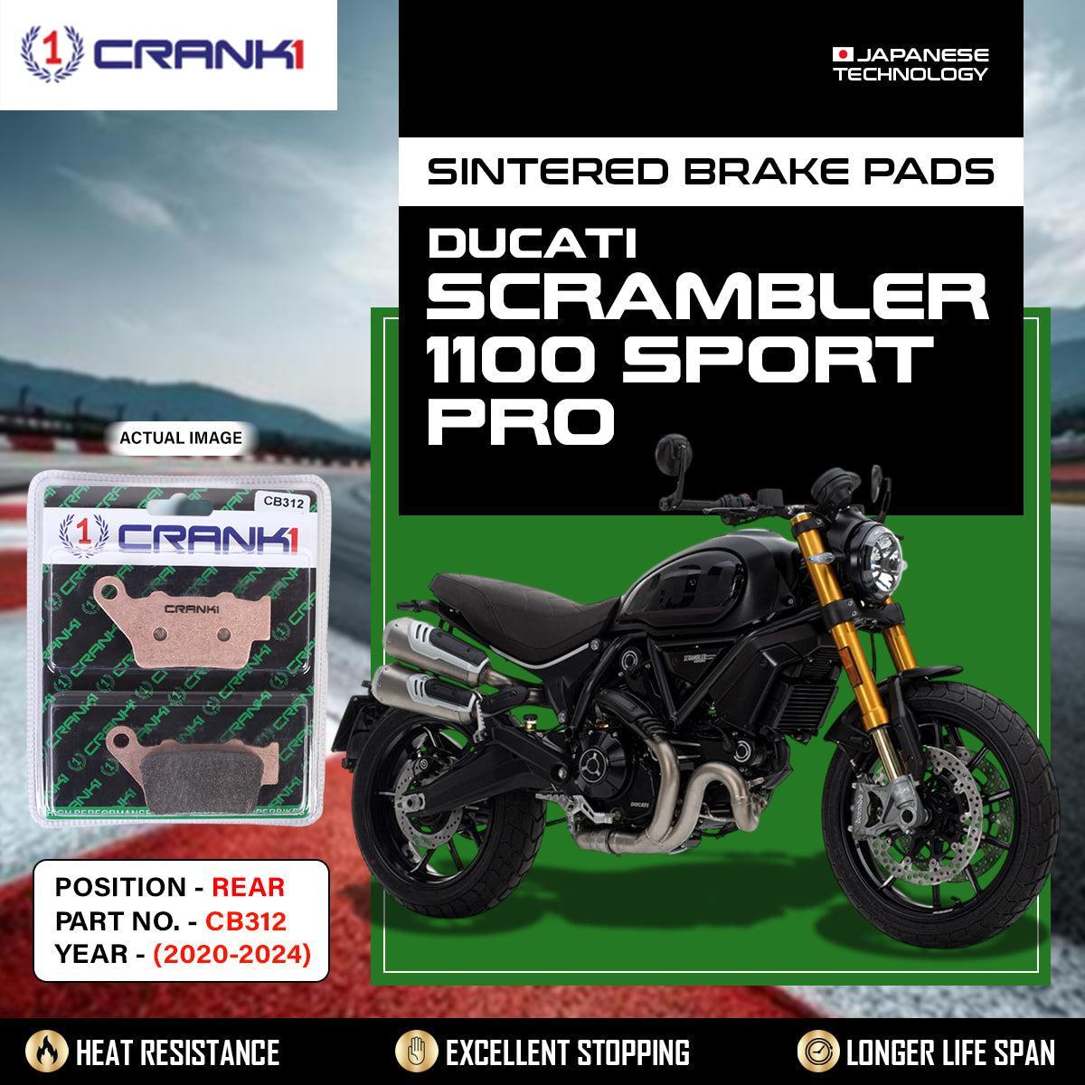 Sintered Brake Pads For Ducati Scrambler 1100 Sport Pro (2020-2024) - Rear - CB312 - 1 Set
