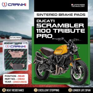 Sintered Brake Pads For Ducati Scrambler 1100 Tribute Pro (2022-2023) - Rear - CB312 - 1 Set