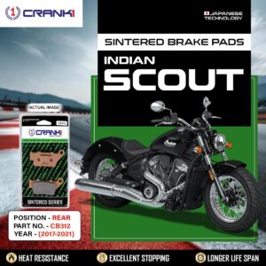 Sintered Brake Pads For Indian Scout (2017-2021) - Rear - CB312 - 1 Set
