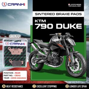 Sintered Brake Pads For KTM 790 Duke (2018 Onwards) - Rear - CB312 - 1 Set