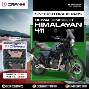 Sintered Brake Pads For Royal Enfield Himalayan 411 - Rear - CB312 - 1 Set