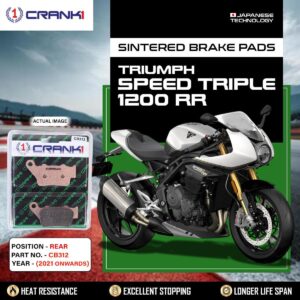 Sintered Brake Pads For Triumph Speed Triple 1200 RR	(2021 Onwards) - Rear - CB312 - 1 Set