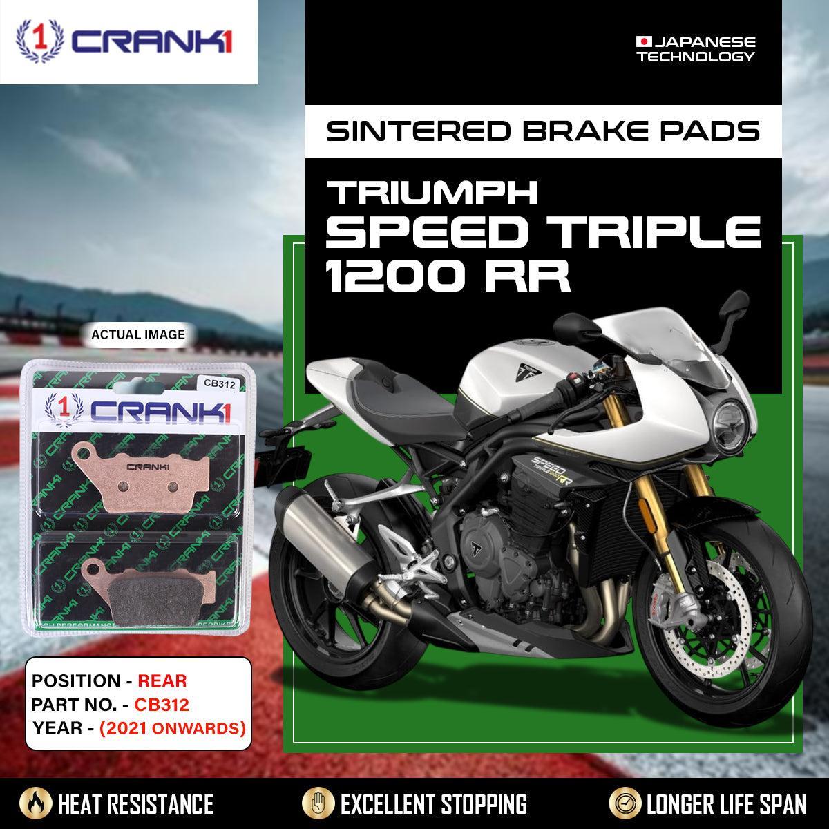 Sintered Brake Pads For Triumph Speed Triple 1200 RR (2021 Onwards) - Rear - CB312 - 1 Set